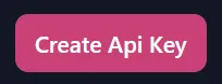 Create API key button